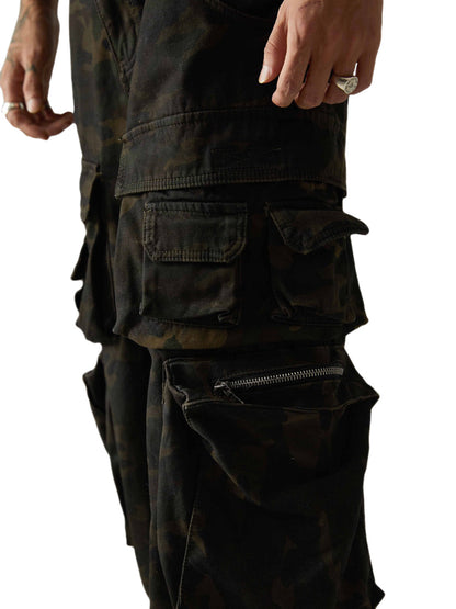 Wasteland Style Camouflage Baggy Cargo Pants - 2384