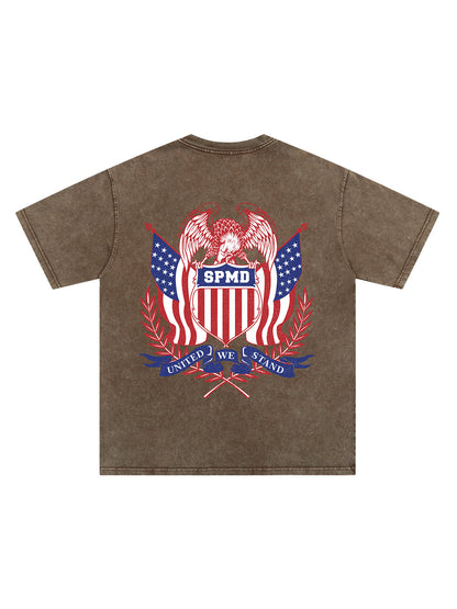 Original Street Eagle Flag Badge Independence Day T-shirt