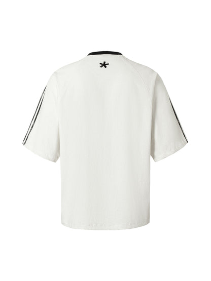 Heavy Washed Street Metal Collar T-shirt