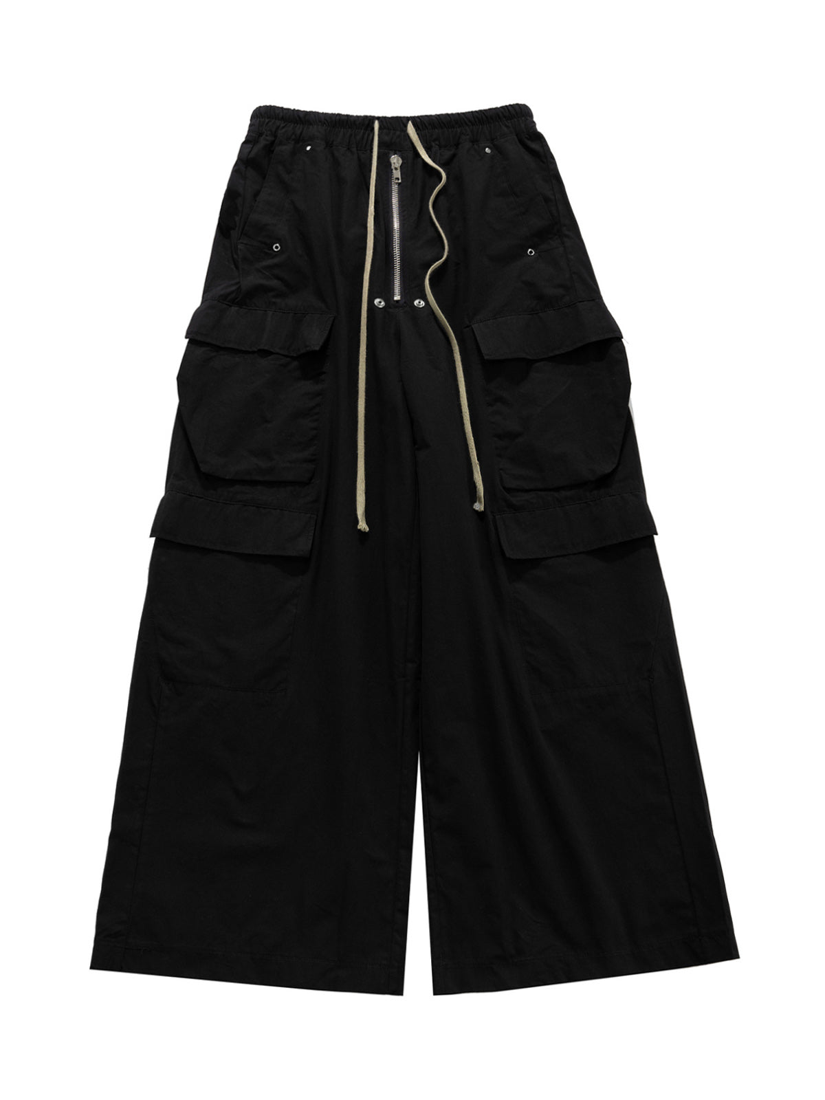 RO Style Multi-Pocket Baggy Flared Pants - 2321