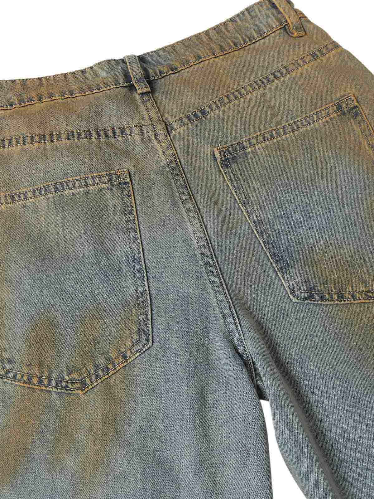 Street Wash Spray Paint Denim Jorts