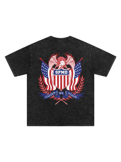 Original Street Eagle Flag Badge Independence Day T-shirt