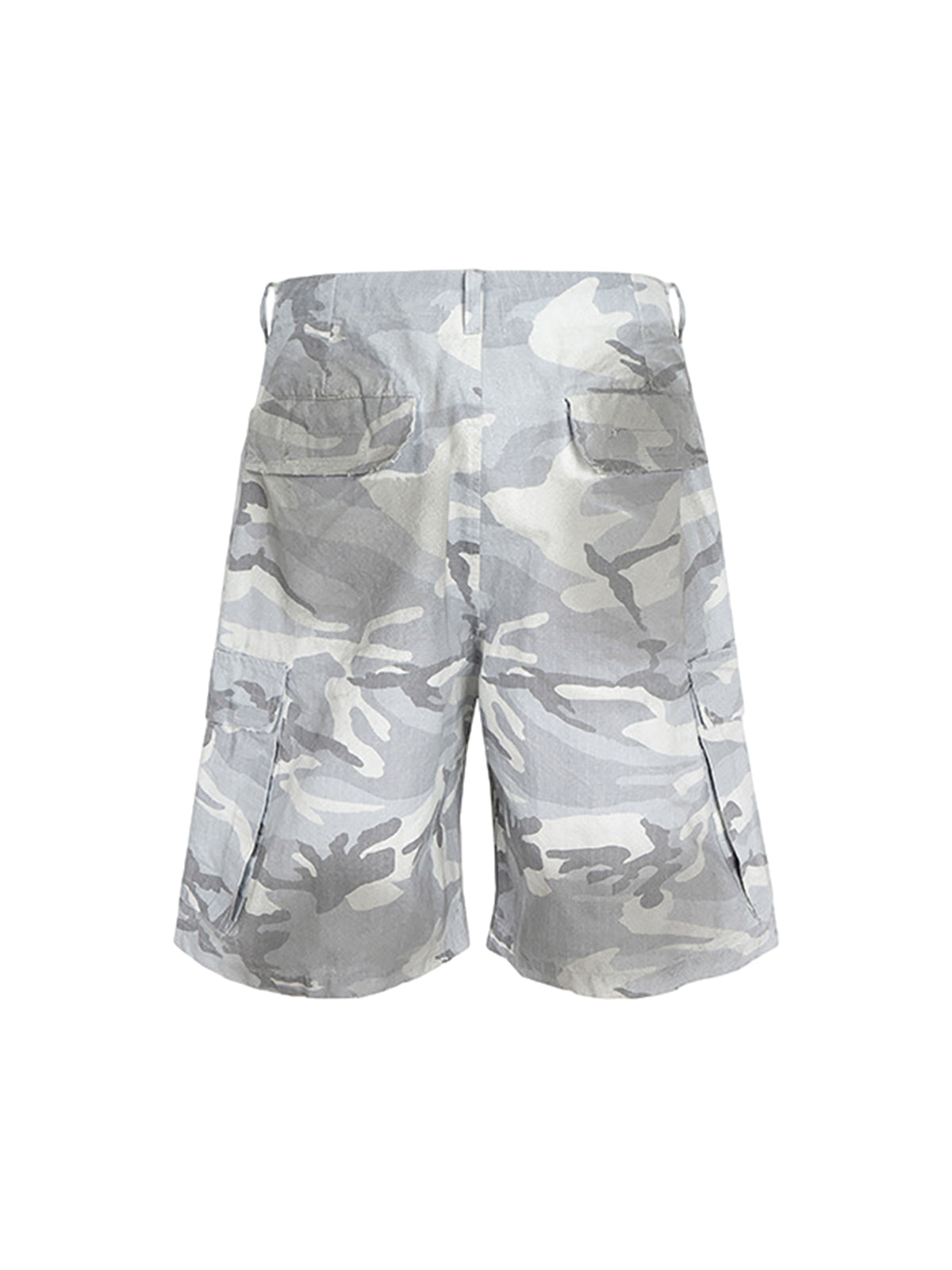 Drawstring Camouflage Cargo Shorts