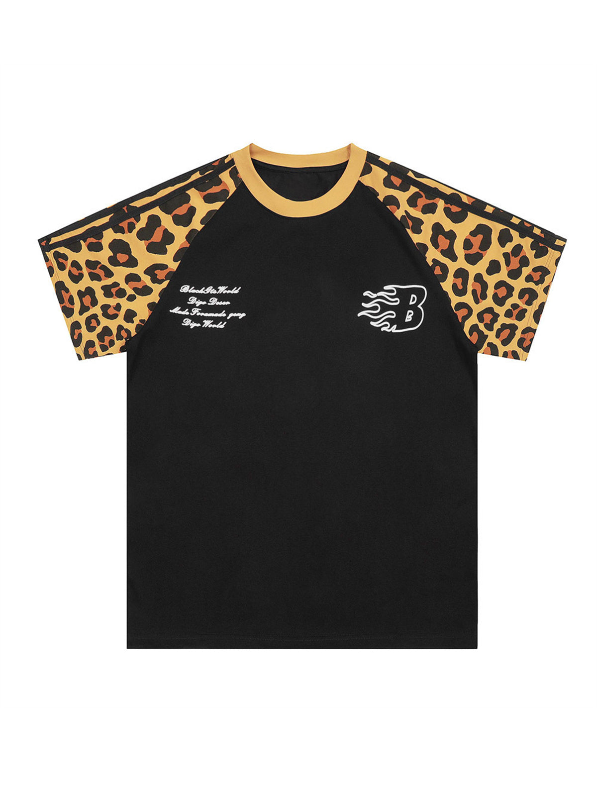 Cheetah Print Raglan Sleeve T-Shirt