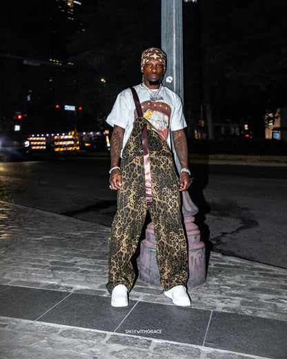 Thesupermade Leopard Print Street Style Workwear Overalls - 2020