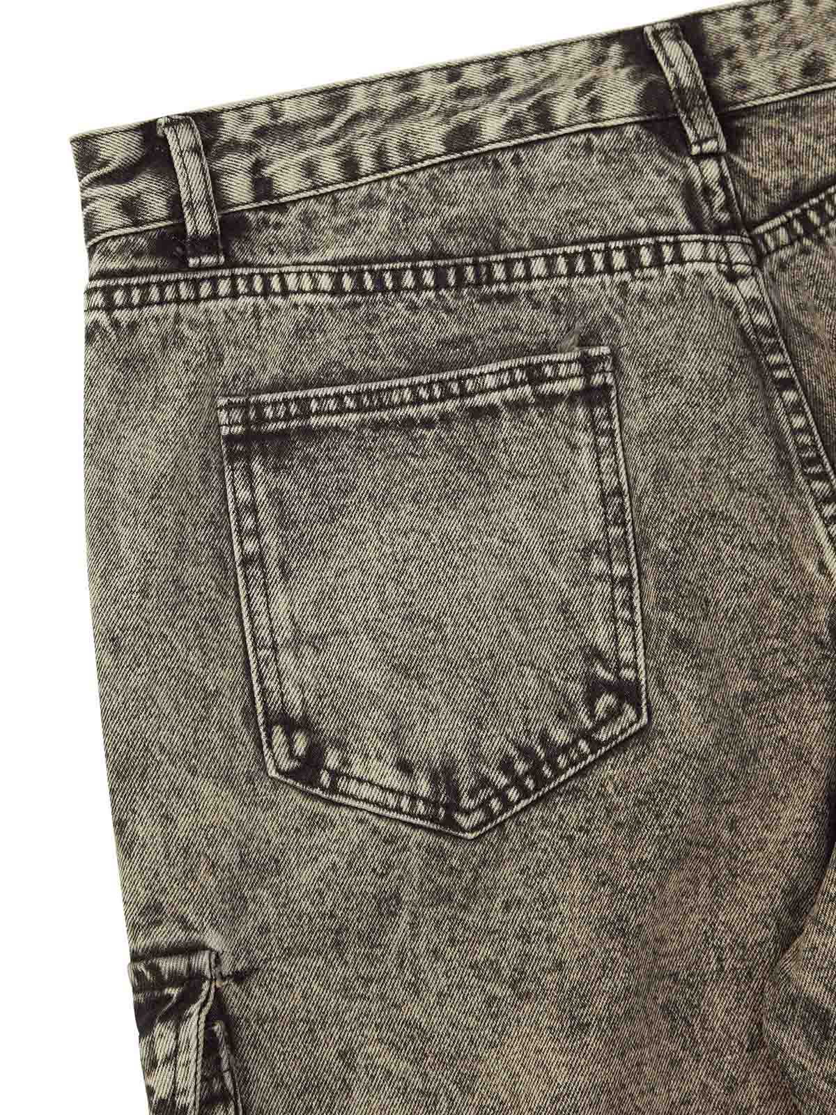 Thesupermade American Street Style Washed Distressed Work Jeans - 2354